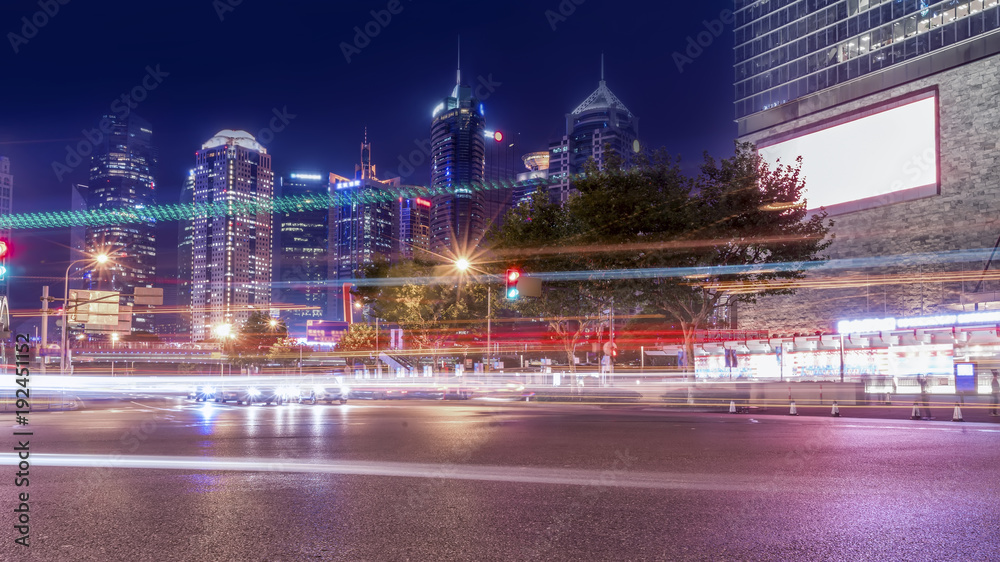 上海城市道路夜景