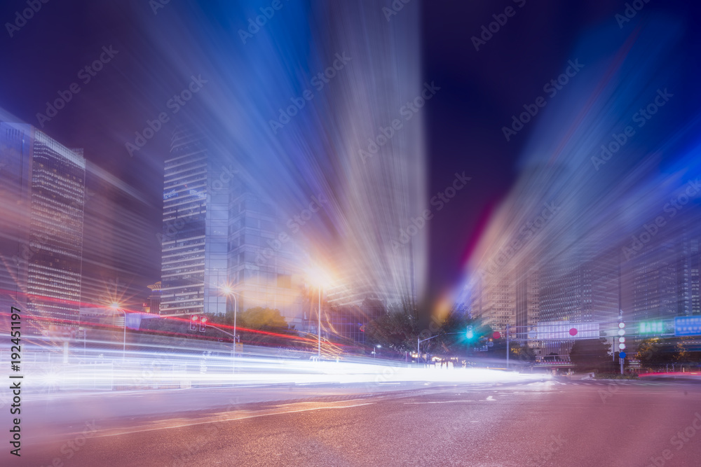 上海城市道路夜景