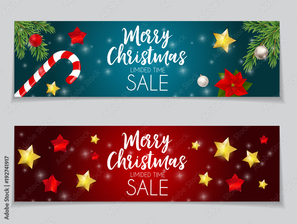 Merry Christmas and New Year Background. Vector Illustration