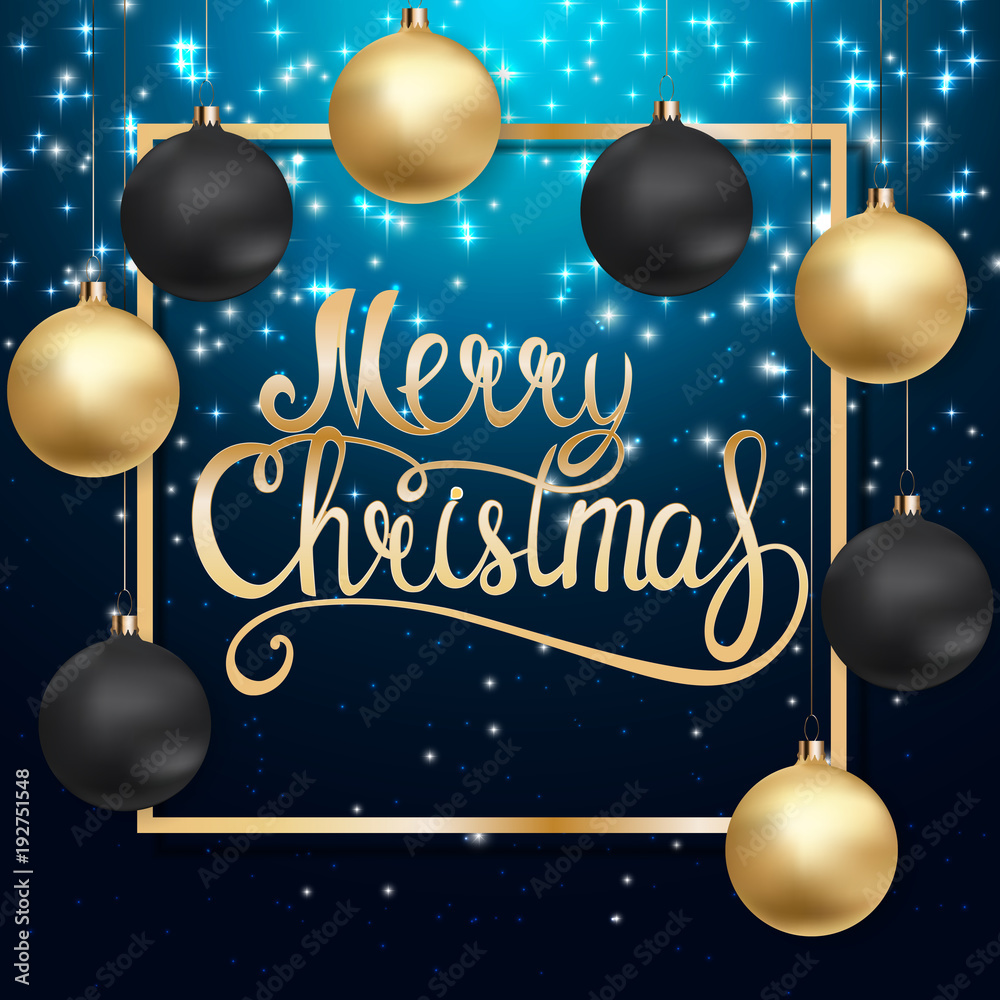 Merry Christmas and New Year Background. Vector Illustration