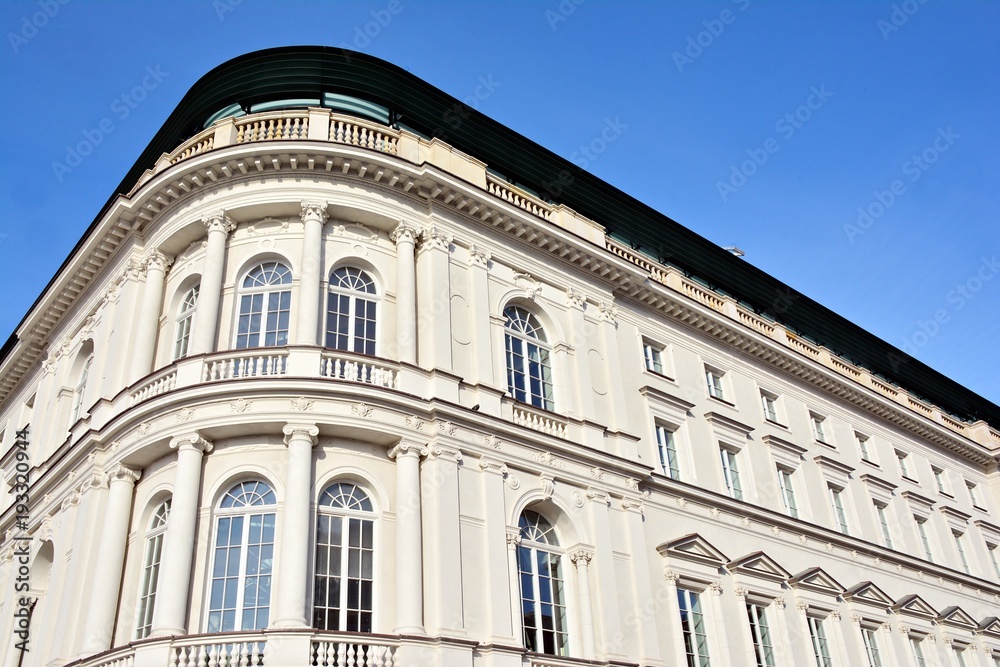 beautiful old facade at a historic building