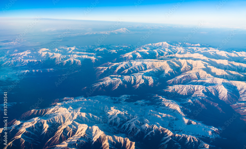 Aerial view of mountains in Northern Anatolia, Turkey