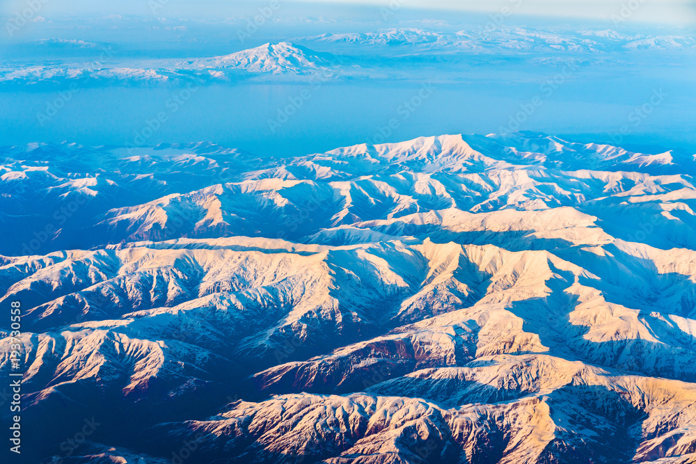 Aerial view of mountains in Northern Anatolia, Turkey