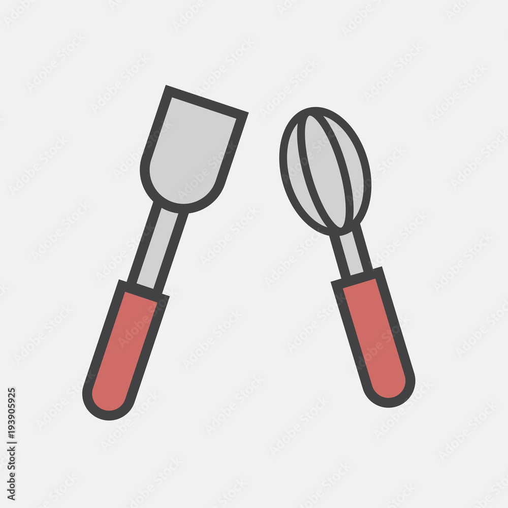 Illustration of cooking tools icon