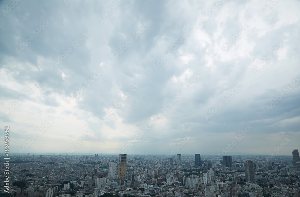 東京風景　曇り空