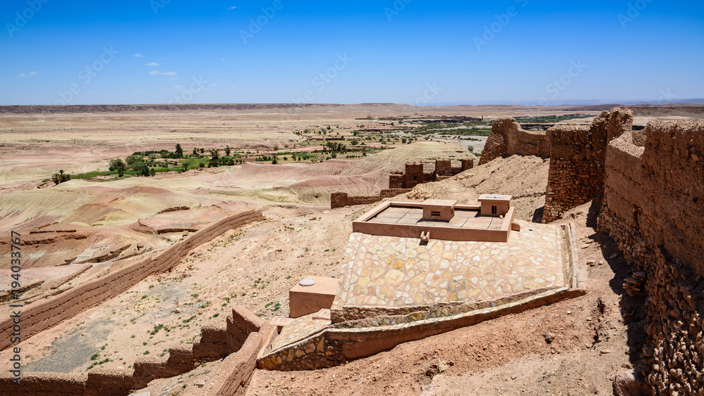 Ait Ben Haddou or Ait Benhaddou is a fortified city along the former caravan route between the Sahar