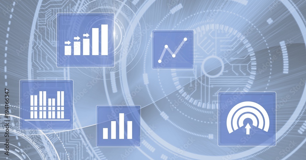 Business chart statistic icons