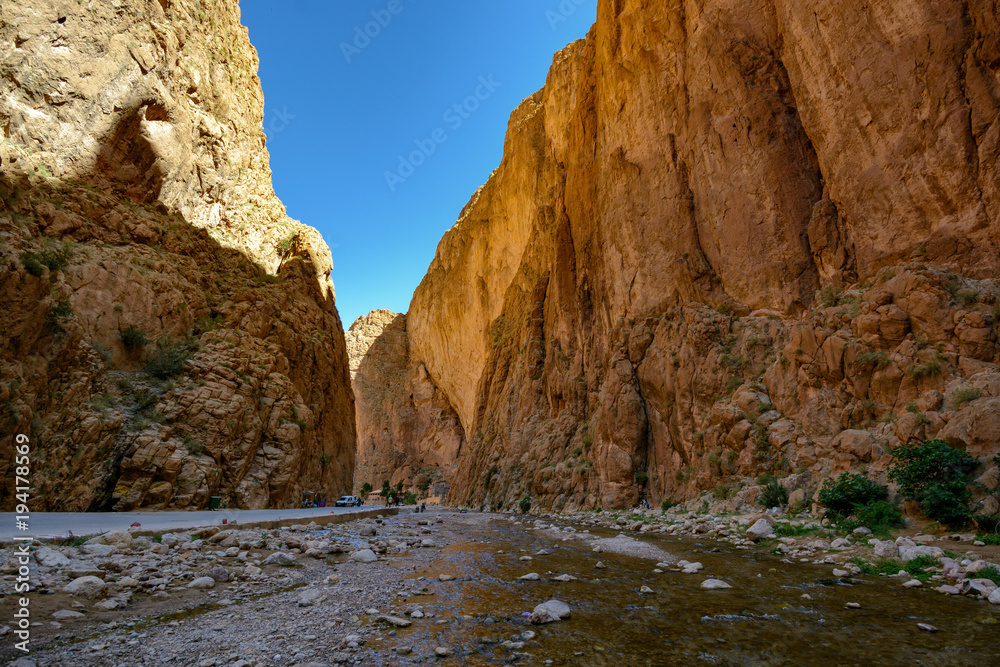 摩洛哥风景，托德拉峡谷