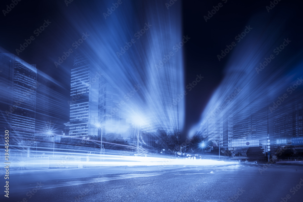 上海城市道路夜景