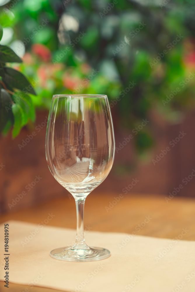 Empty wine glass