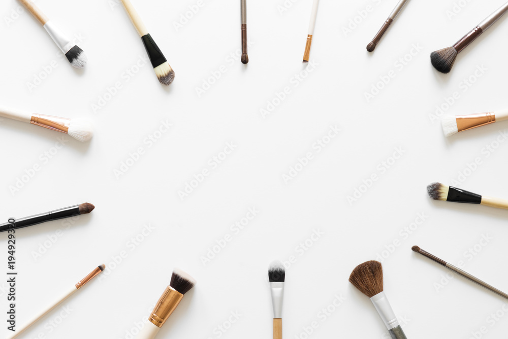 Aerial view of various brushes