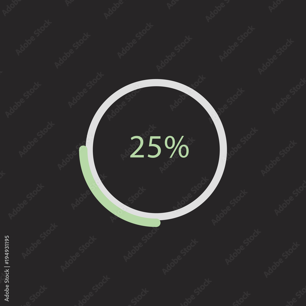 Illustration of 25 percentage 