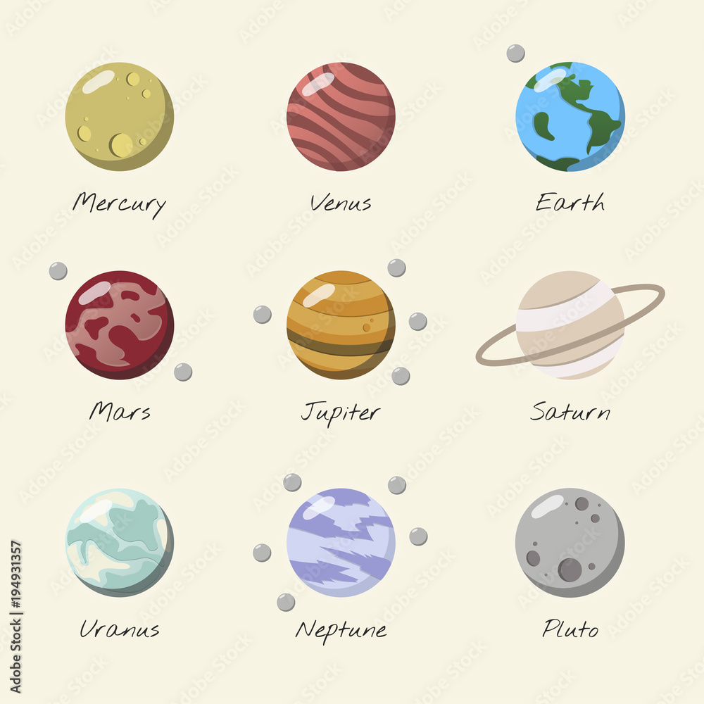 Illustration of solar system