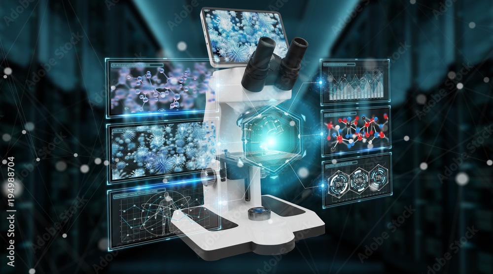 具有屏幕分析3D渲染功能的现代数字显微镜