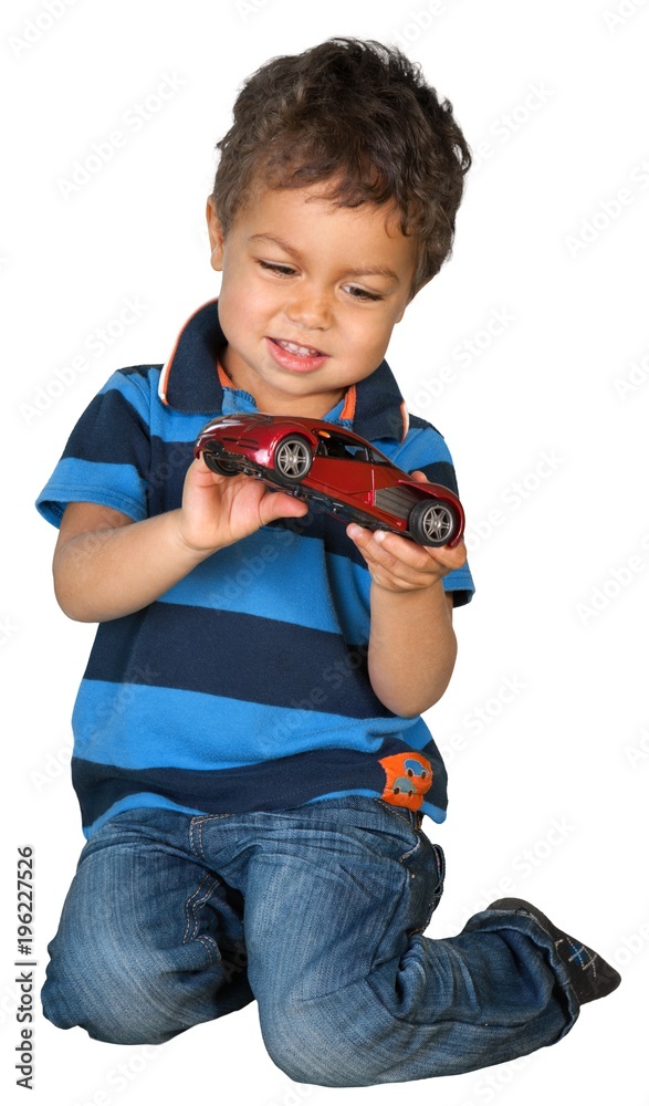 kid with a toy