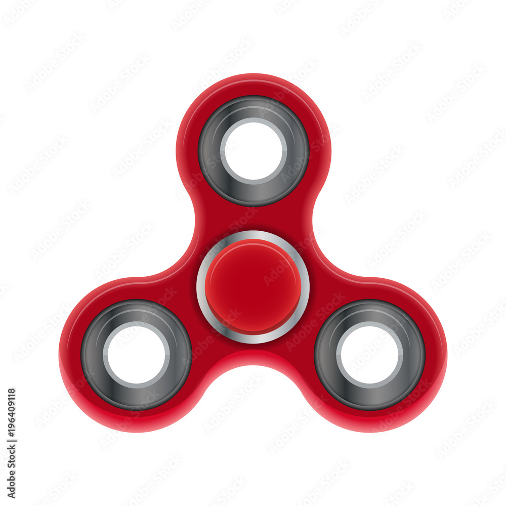 Spinner。新流行的抗压玩具。矢量插图。