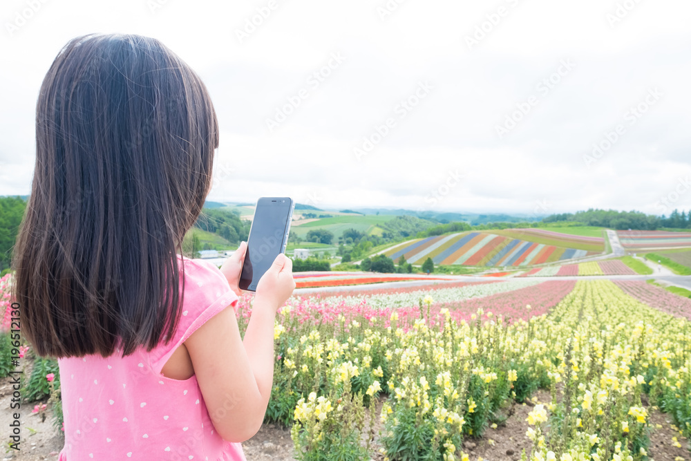 cute girl take picture