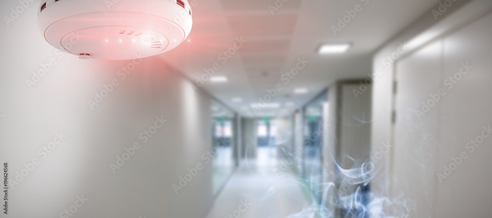 Composite image of smoke and fire detector