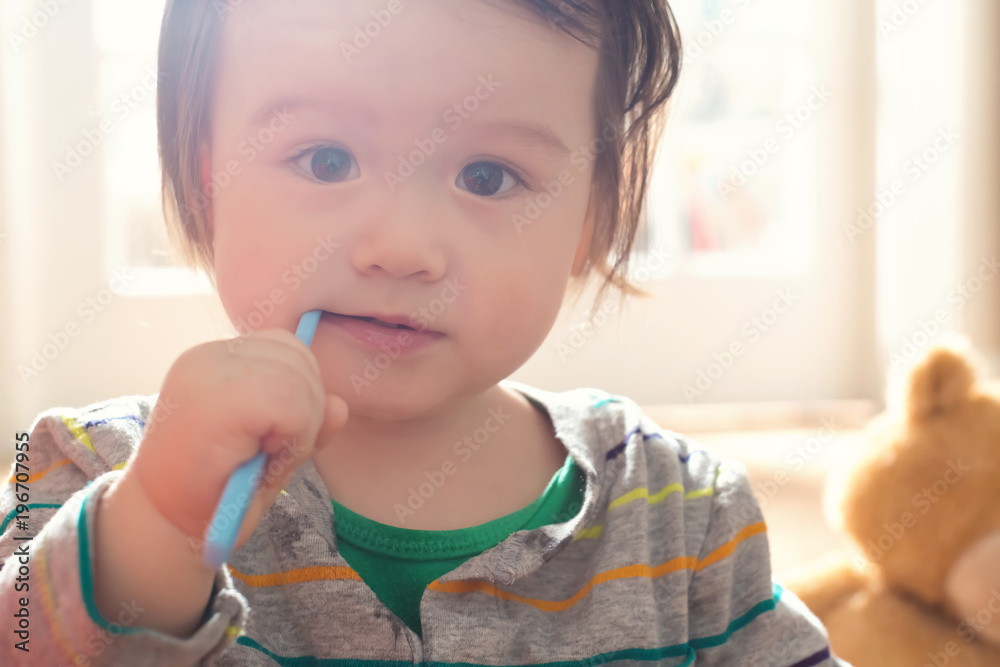 一岁幼童刷牙