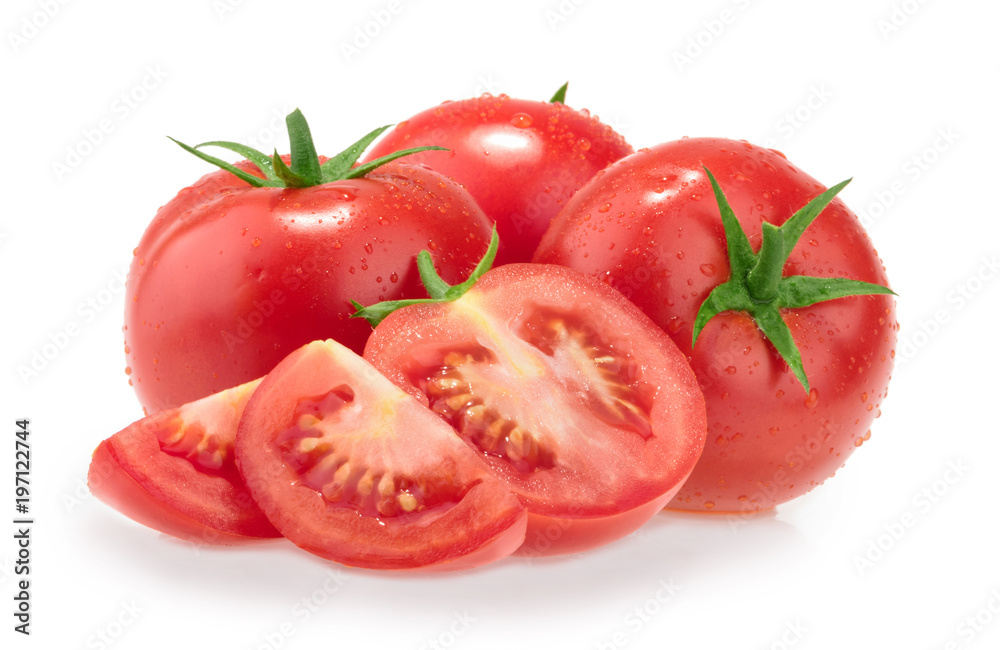 Tomato isolated on white background