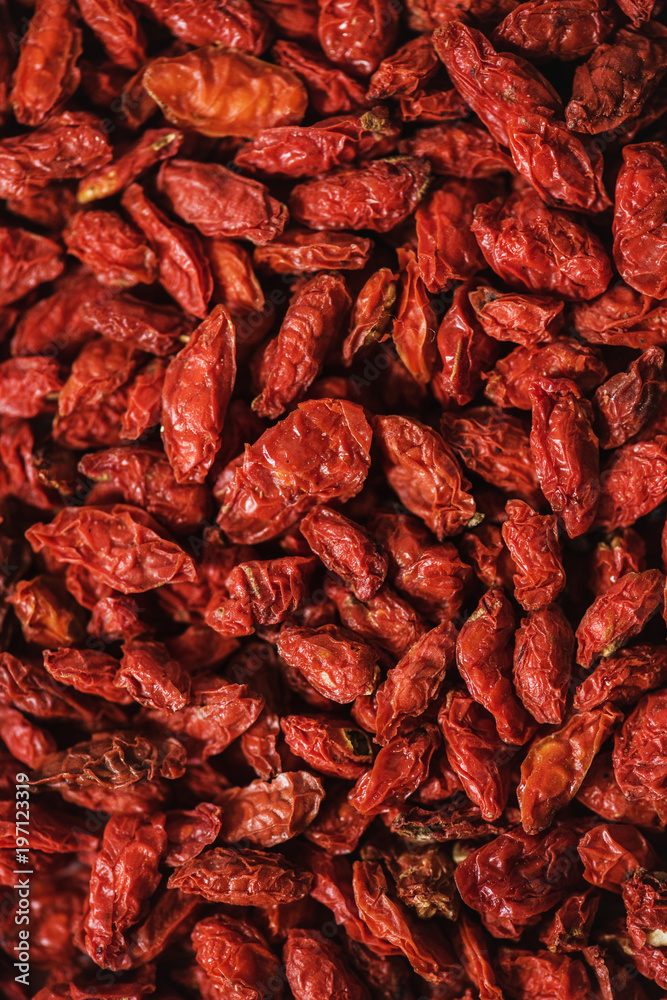 Closeup of goji berries