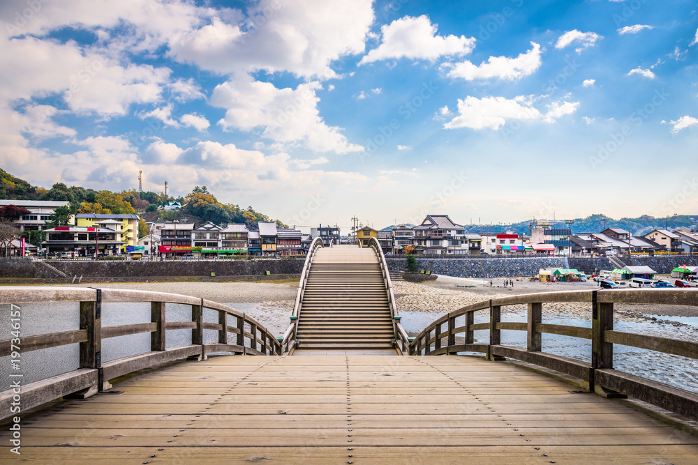 Iwakuni, Japan at Kintaikyo Bridge