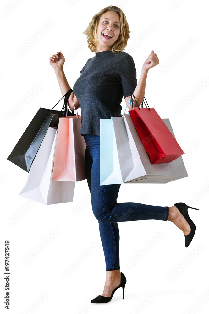 Woman enjoy shopping