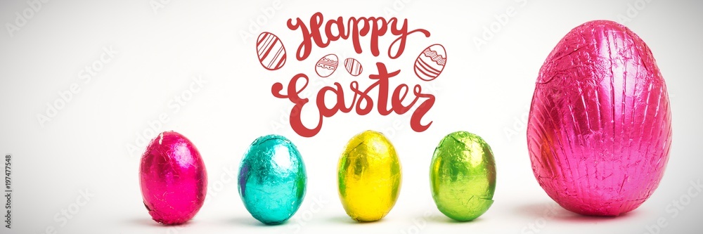 Composite image of happy easter greeting