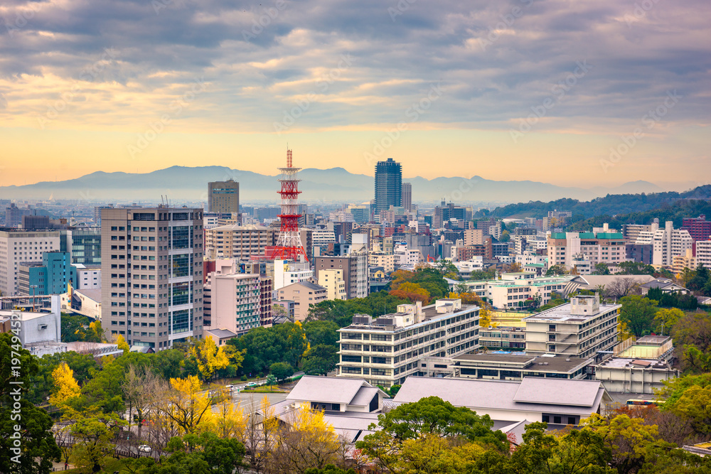 日本熊本市天际线