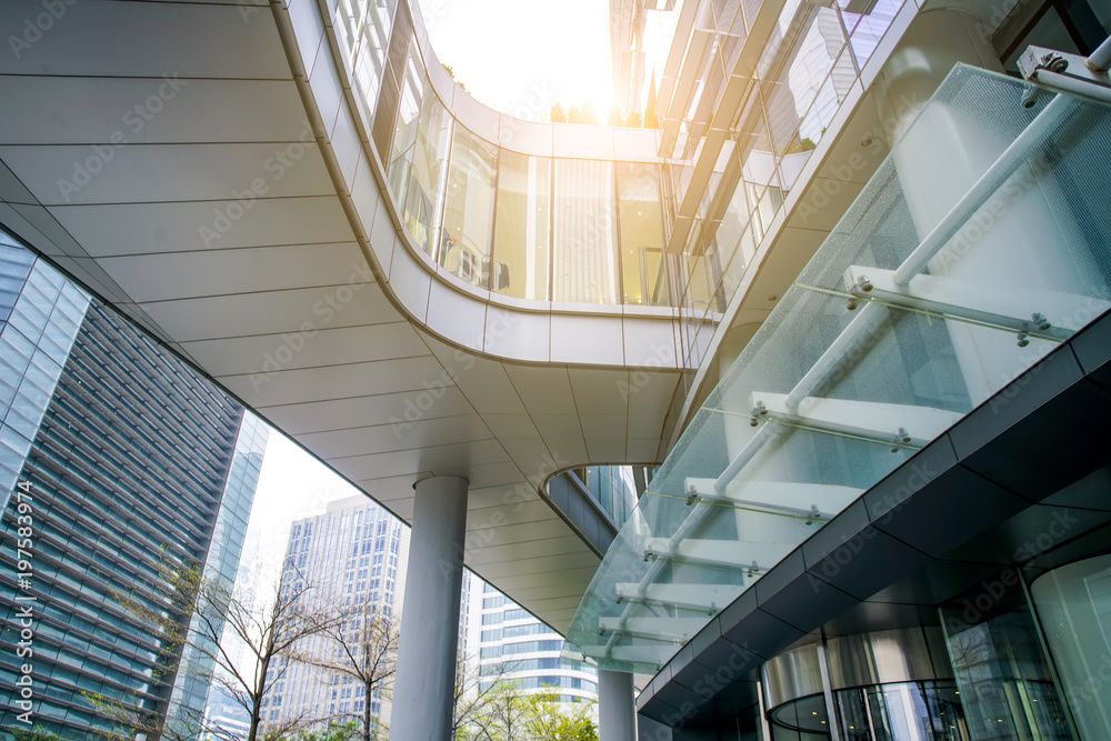 Commercial building has a low angle view in guangzhou, China.