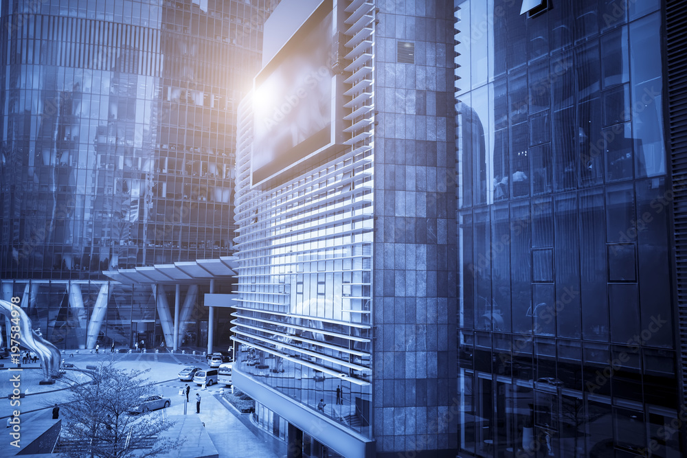 Commercial building has a low angle view in guangzhou, China.