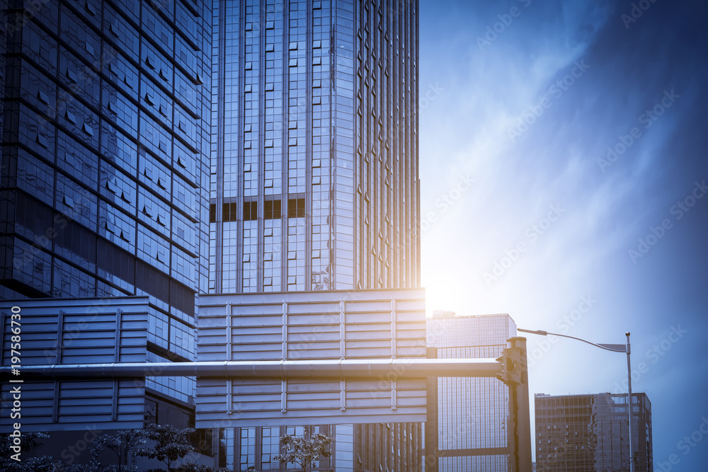 The modern office close-up is in the city of China