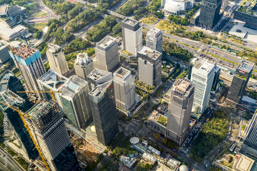 深圳城市建筑景观鸟瞰图