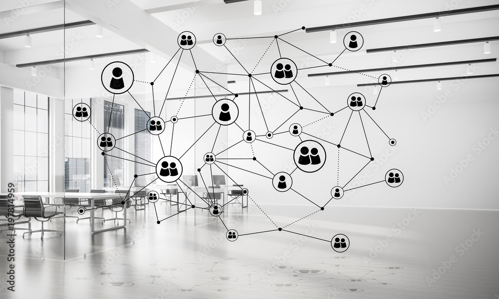 Networking and wireless connection as concept for effective mode