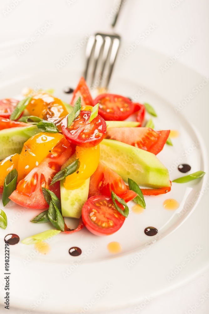 Fresh spring salad with vegetable