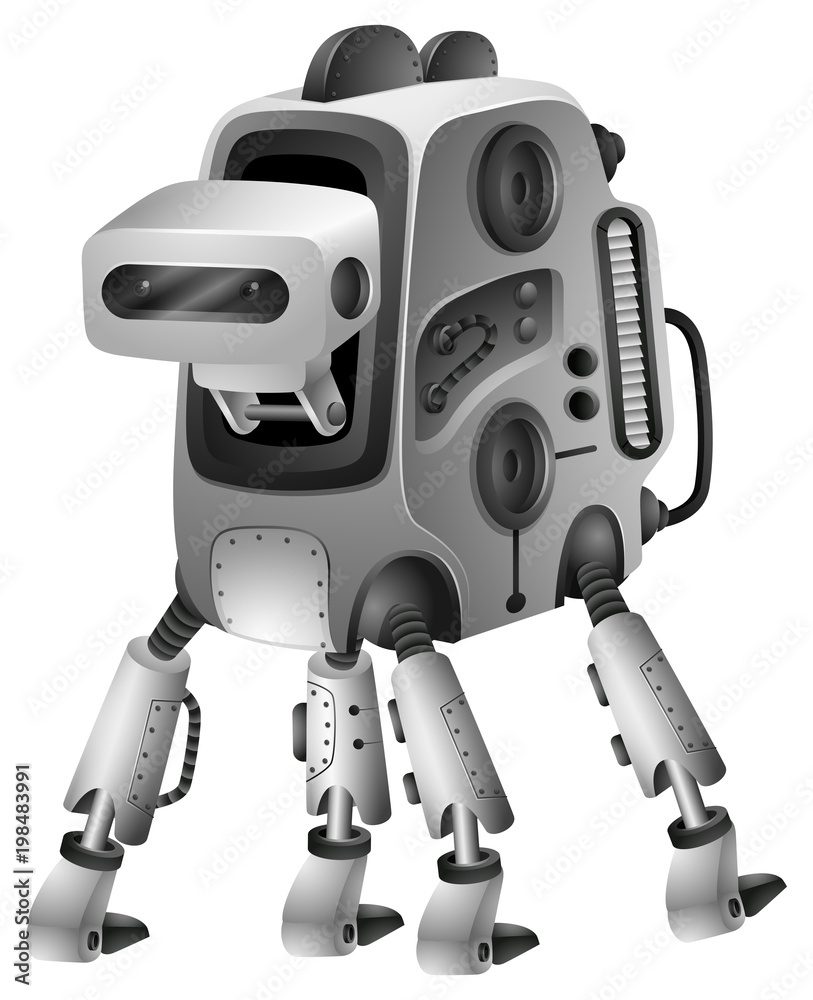 Modern robot with four legs