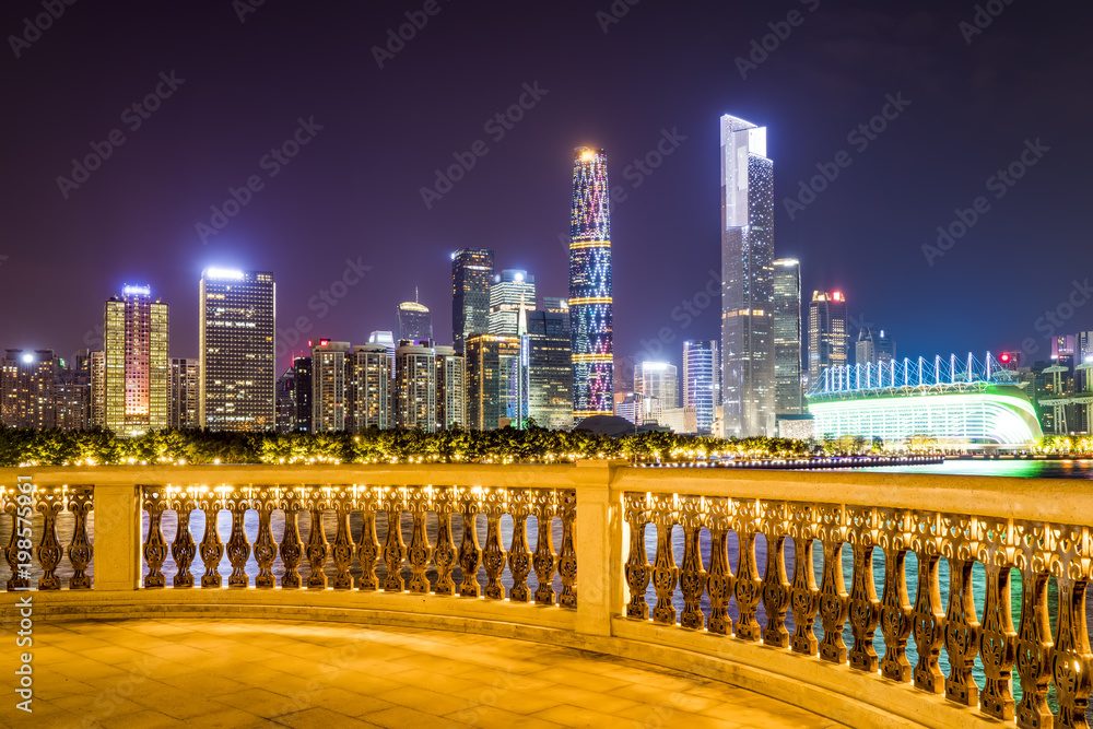 广州城市建筑景观夜景