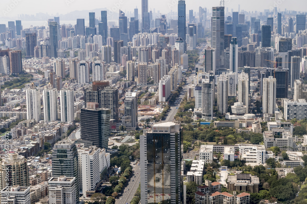 深圳城市建筑景观鸟瞰图