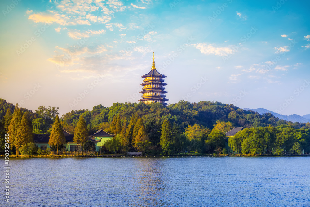 杭州西湖宝塔风景区