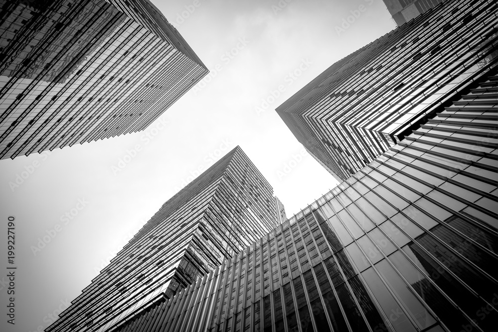 Black-and-white building