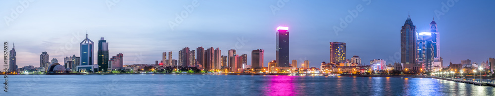 Skyline of urban architectural landscape in Qingdao