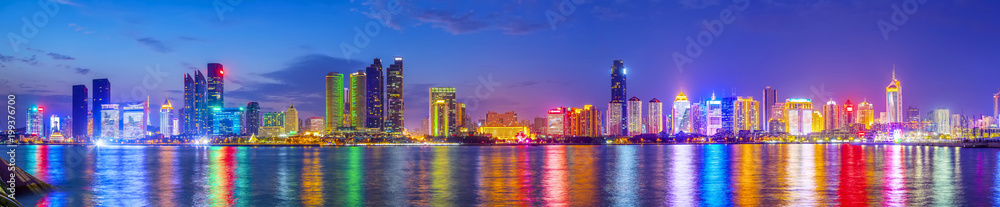 Skyline of urban architectural landscape in Qingdao