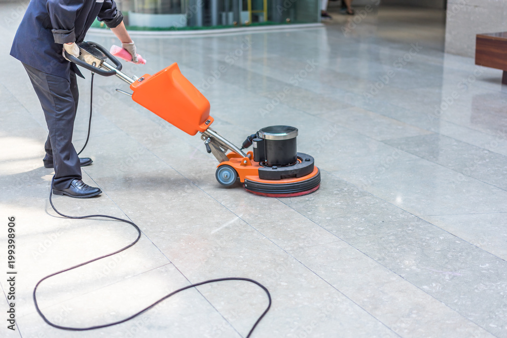 machine cleaning floor