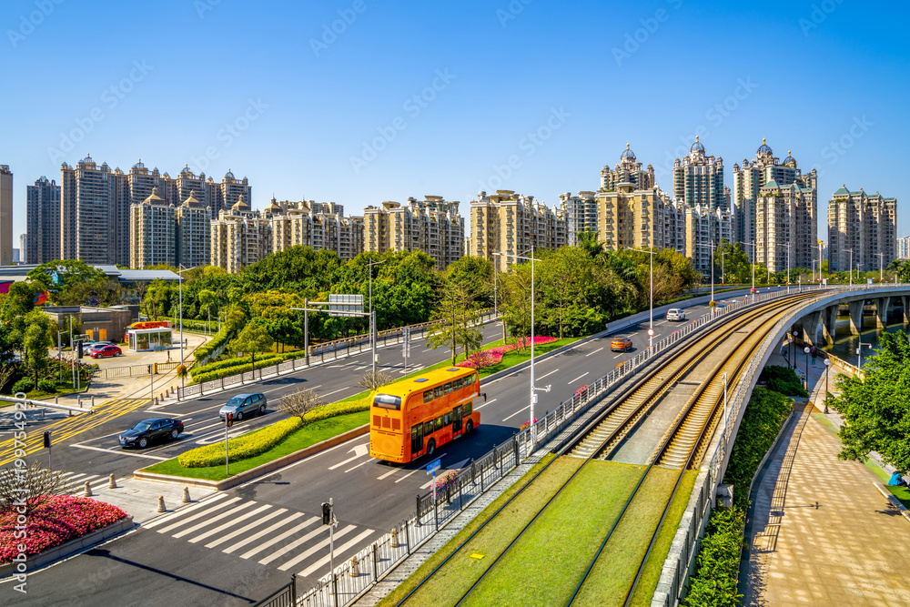 广州城市建筑景观的天际线