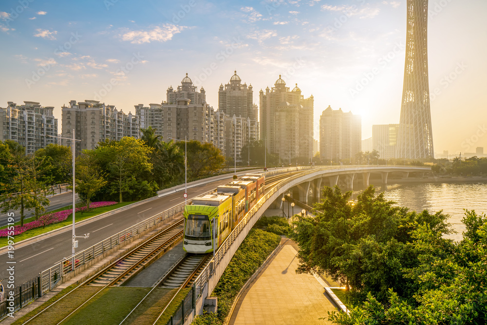 广州城市建筑景观的天际线