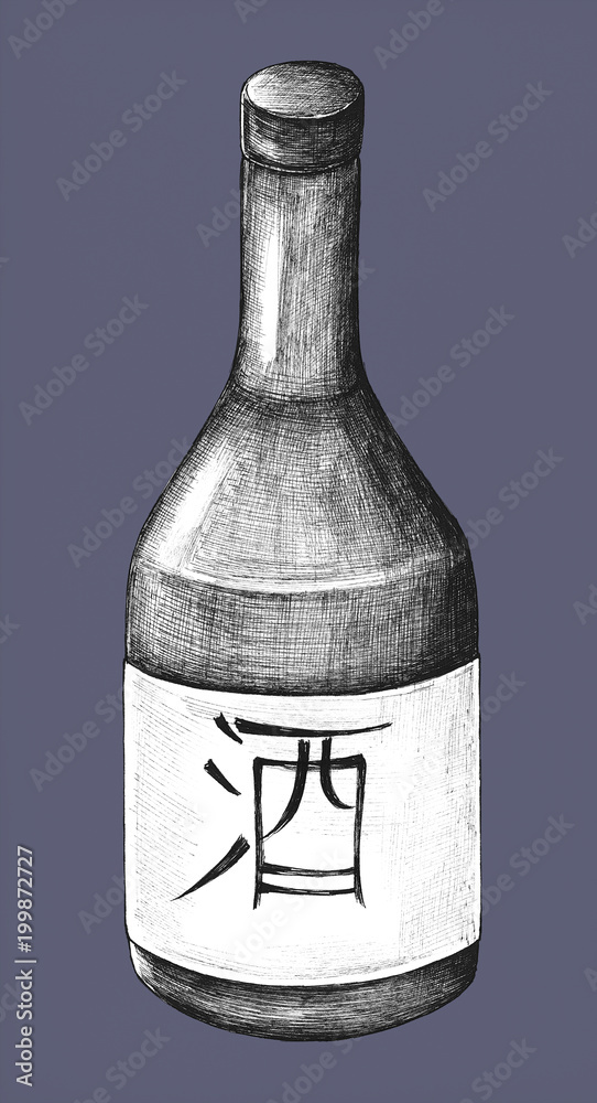 手绘Osake日本米酒