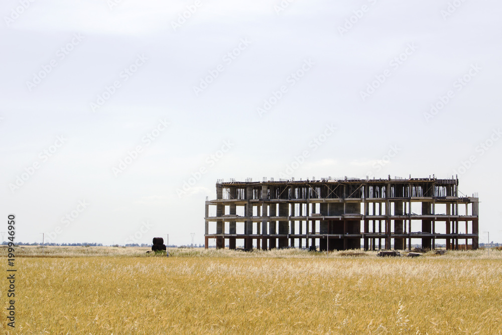 Empty unfinished building