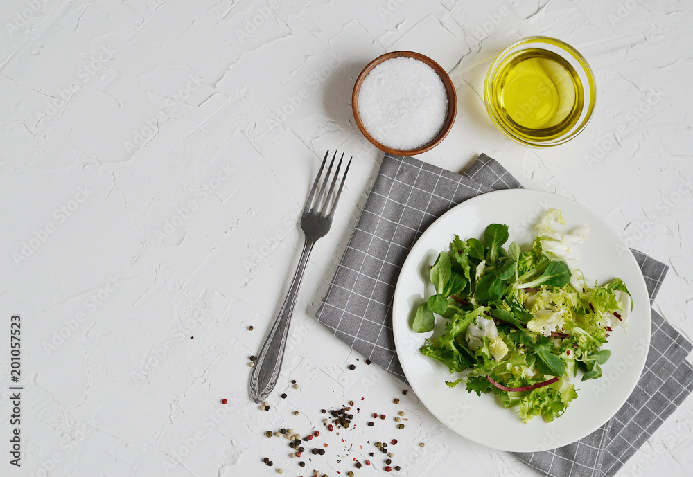 Bistro Salad Cabbage Arugula Oil Pepper Tomato Vegetables  Preparation Lifestyle Healthy Spring Food