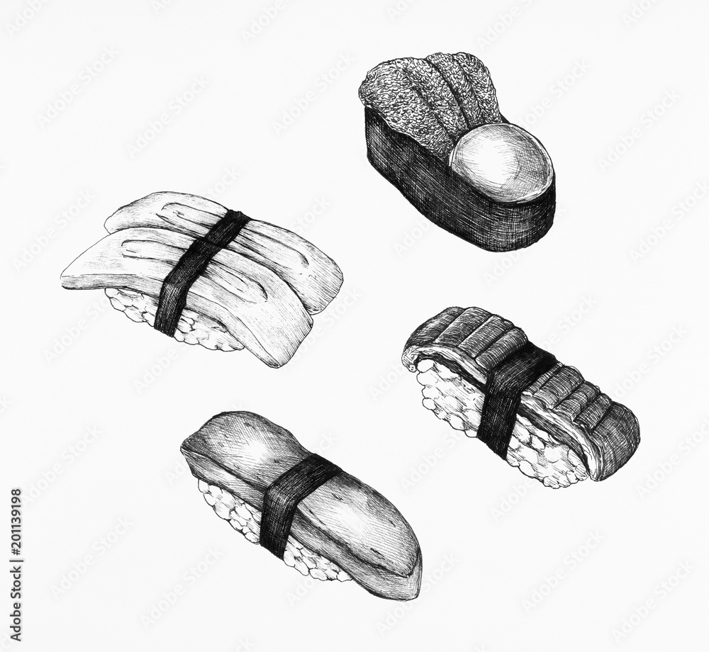 日本料理手绘寿司套装