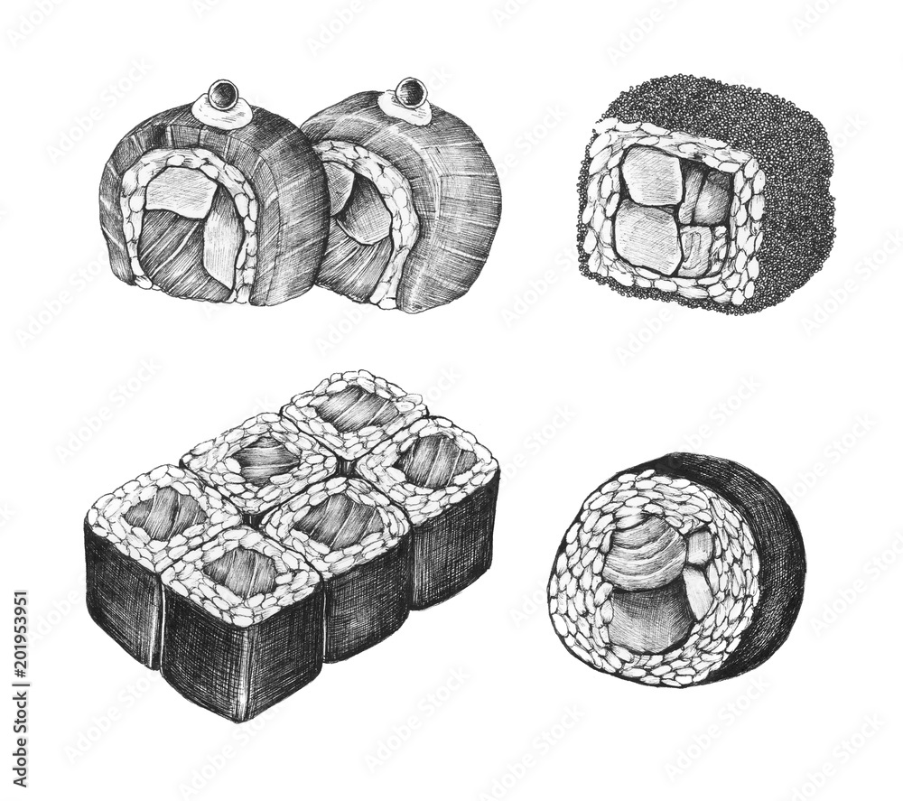 手绘寿司日本料理